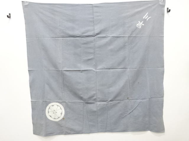 アンティーク　木綿　家紋入風呂敷